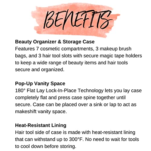 Calista Blush Beauty Case: Pop-Up Organizer & Travel Station