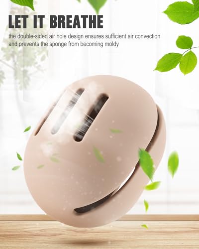 Travel-friendly Khaki Silicone Sponge Holder for Makeup-