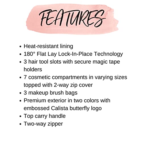 Calista Blush Beauty Case: Pop-Up Organizer & Travel Station