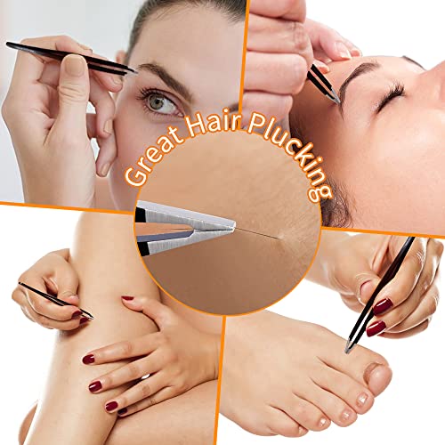 Precision Tweezers and Curved Scissors Set with Travel Case