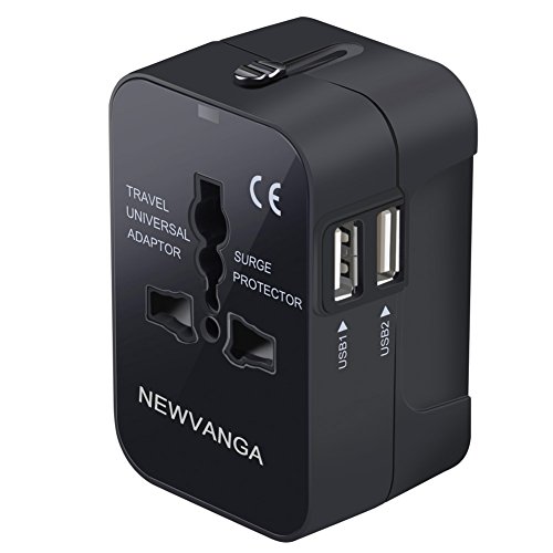 Universal Worldwide Travel Adapter with Dual USB Charging Ports