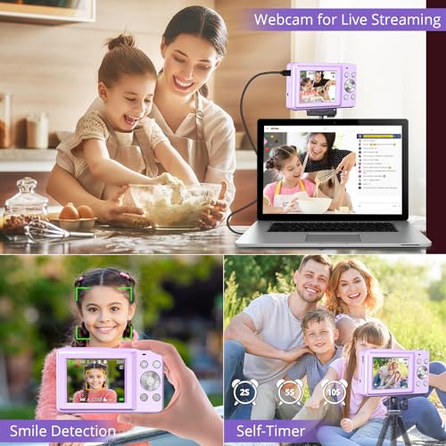 2024 Newest 1080P 44MP Digital Point and Shoot Camera