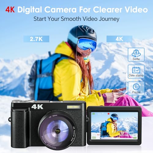 Compact 4K Camera for Photography and Travel