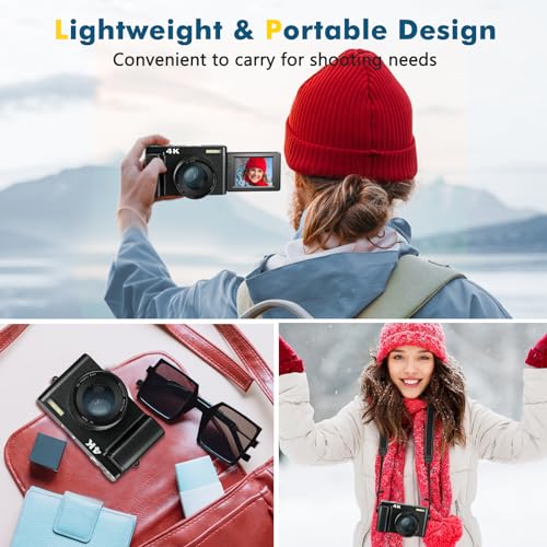 Compact 4K Vlogging Camera with Autofocus and 32GB Card