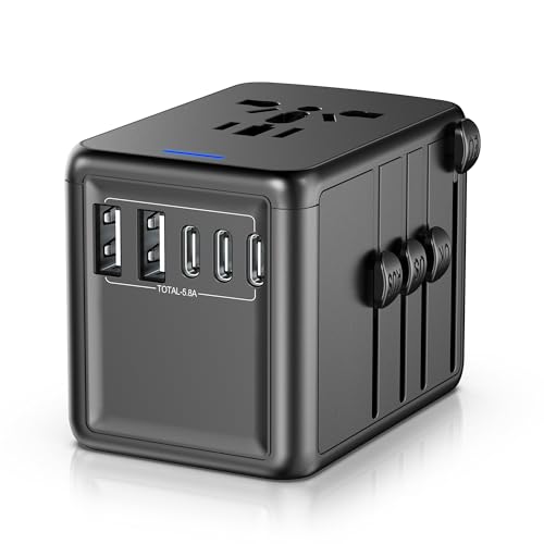 Universal Travel Adapter with USB Ports and AC Outlet