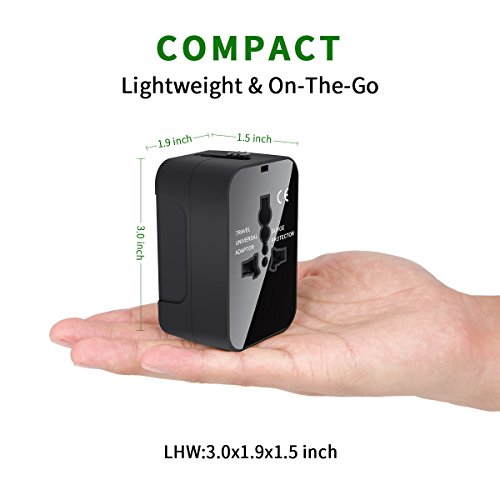 Universal Worldwide Travel Adapter with Dual USB Charging Ports