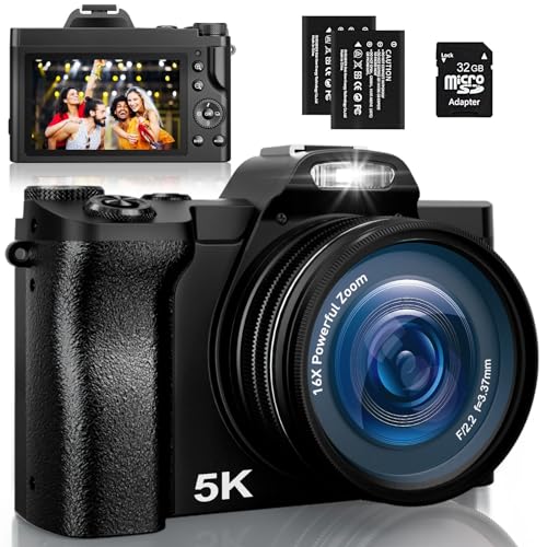 WiFi Vlogging Camera with 32G SD Card 48MP