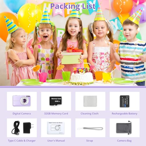 2024 Newest 1080P 44MP Digital Point and Shoot Camera