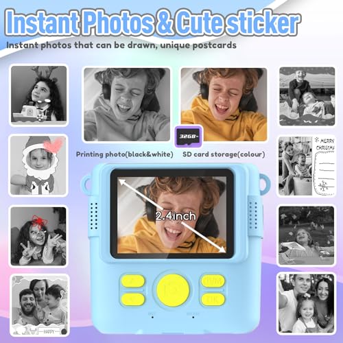 Kids Instant Print Camera - Blue