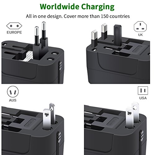 Universal Worldwide Travel Adapter with Dual USB Charging Ports