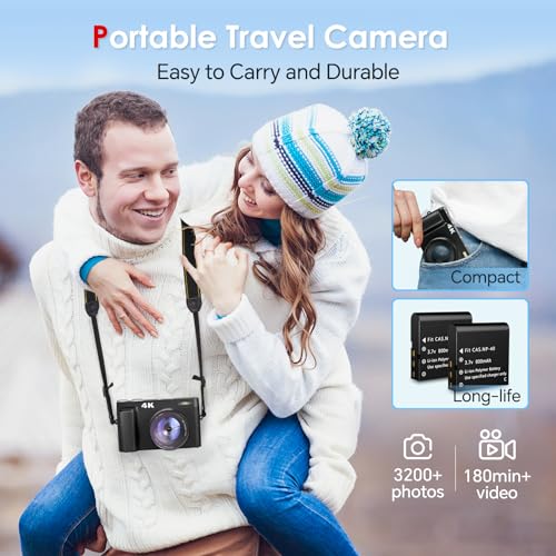 Compact 4K Camera for Photography and Travel