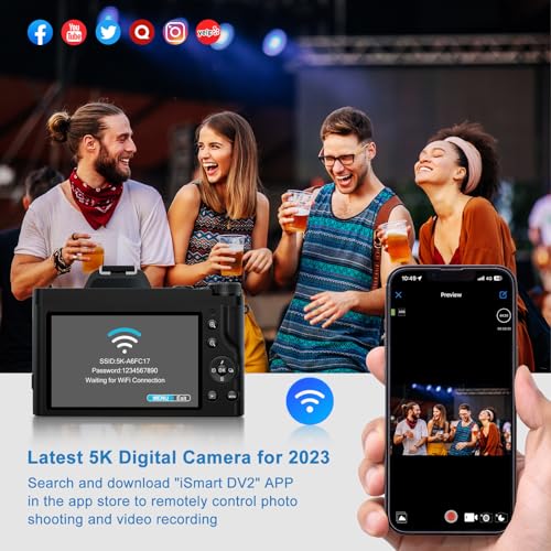 WiFi Vlogging Camera with 32G SD Card 48MP