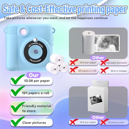 Kids Instant Print Camera - Blue