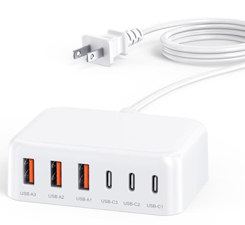 6 Port USB C Charger: 100W GaN Charging Station