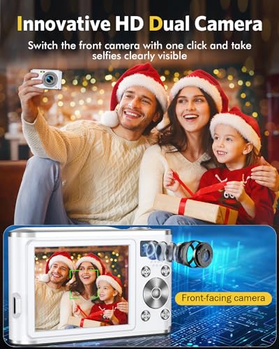 Compact Travel Camera for Teens - White