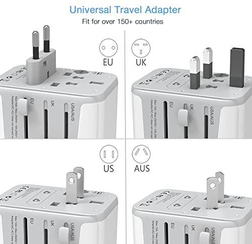 4 USB Ports Worldwide Travel Plug Adaptor