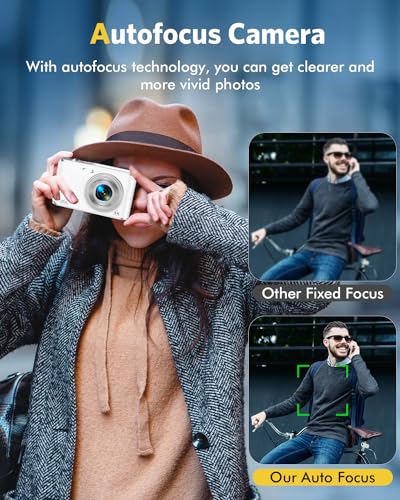 Compact Travel Camera for Teens - White