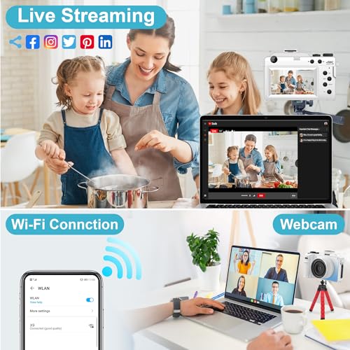 Beginner's WiFi Camera with 48MP, 4K Videos
