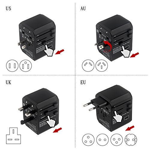 Hyleton Universal Travel Adapter with 4 USB Ports
