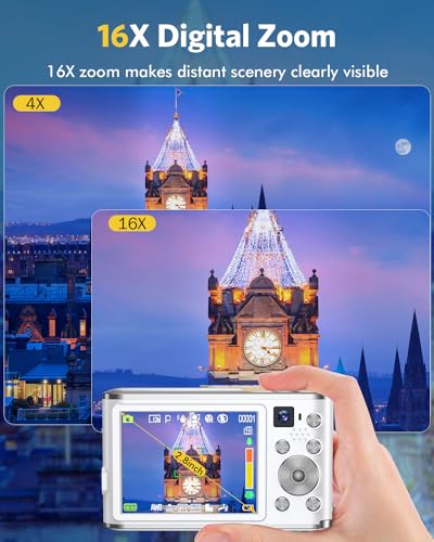 Compact Travel Camera for Teens - White