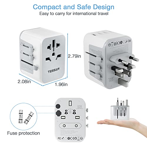 4 USB Ports Worldwide Travel Plug Adaptor