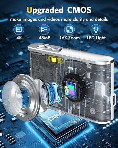 Compact Travel Camera for Teens - White