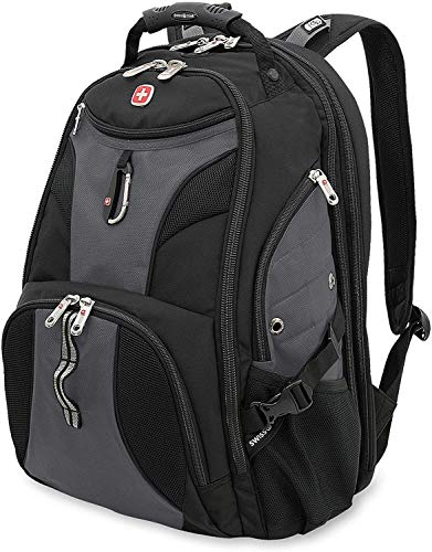 SwissGear 1900 Scansmart Laptop Backpack, Gray/Black