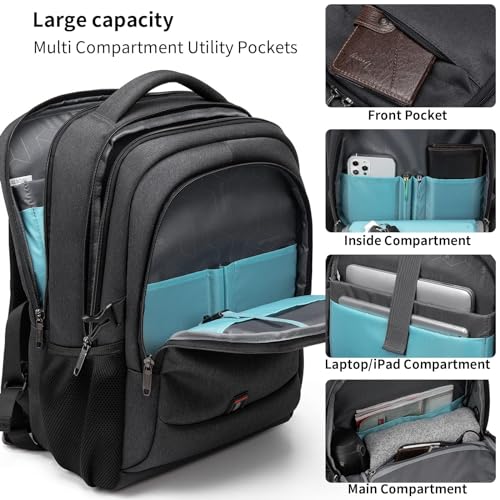 DUSLANG Laptop Backpack for Travel - USB Charging Port