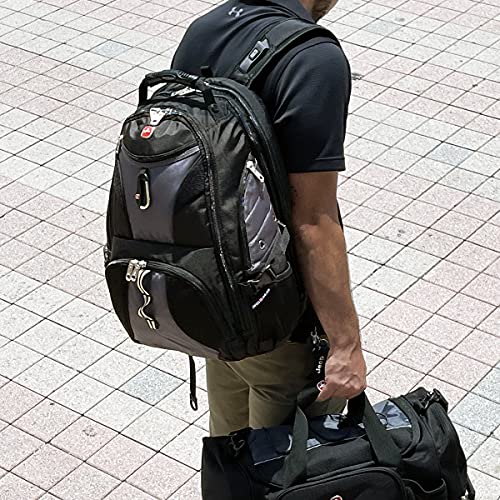 SwissGear 1900 Scansmart Laptop Backpack, Gray/Black