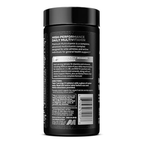 MuscleTech Platinum Multivitamin - Immune Support, 90 Ct