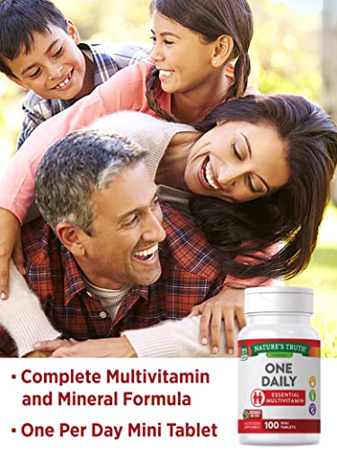 Daily Multivitamin | 100 Mini Tablets | Non-GMO & Gluten Free