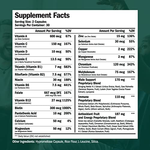Men's Daily Multivitamin - Boost Energy & Focus