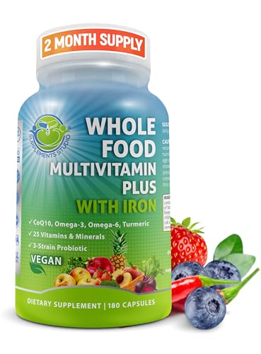 Vegan Whole Food Multivitamin, Fruits & Vegetables, 180 Count