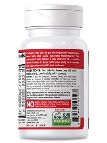 Daily Multivitamin | 100 Mini Tablets | Non-GMO & Gluten Free