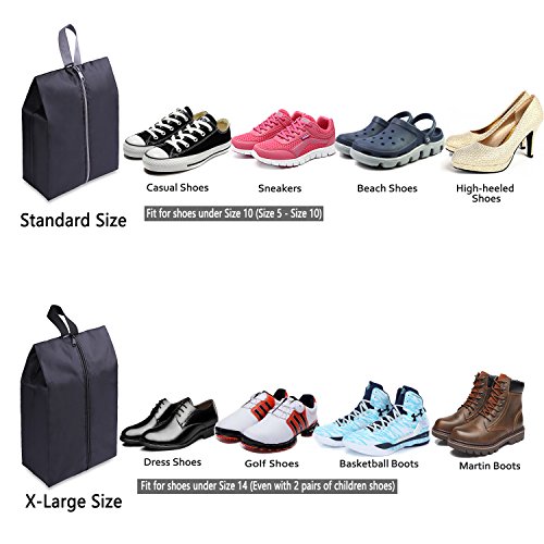 YAMIU Set of 4 Waterproof Nylon Shoe Bags