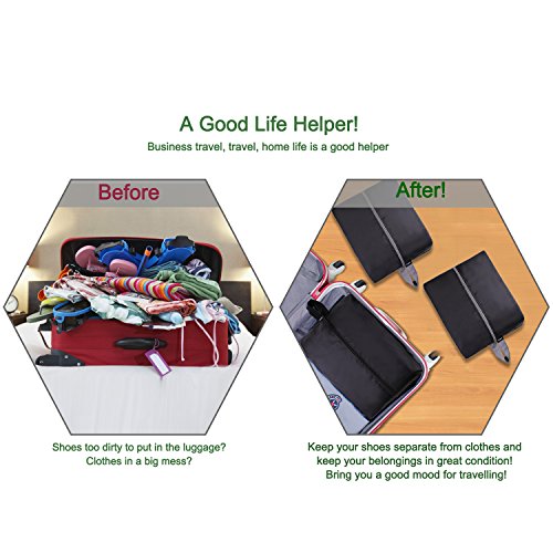 YAMIU Set of 4 Waterproof Nylon Shoe Bags