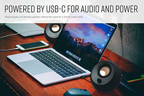 Portable USB-C Desktop Speakers with Bluetooth, Clear Dialog
