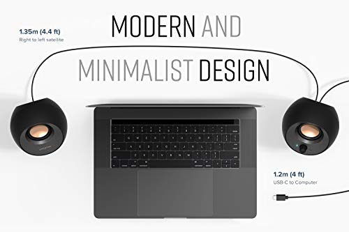 Portable USB-C Desktop Speakers with Bluetooth, Clear Dialog