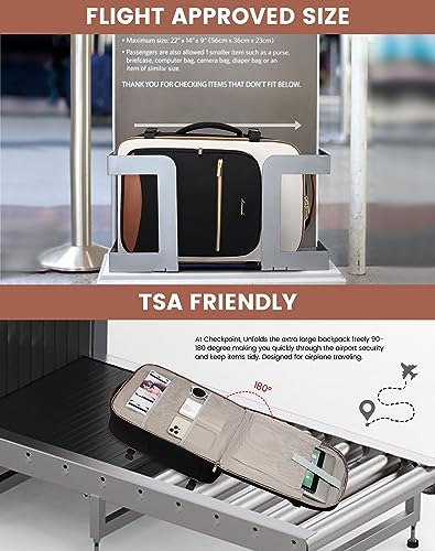 40L Waterproof Travel Backpack for Women & Men