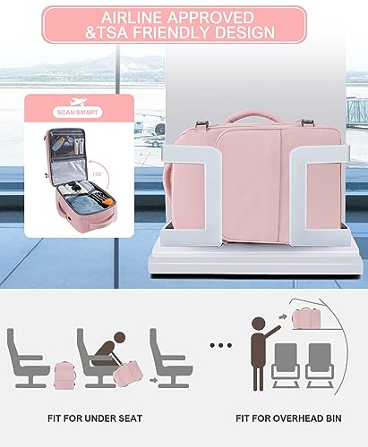 Beraliy Women's Travel Backpack - Pink