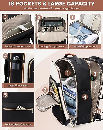 40L Waterproof Travel Backpack for Women & Men