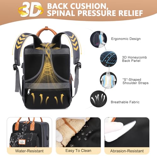 40L Travel Laptop Backpack, Flight Approved, USB Charging