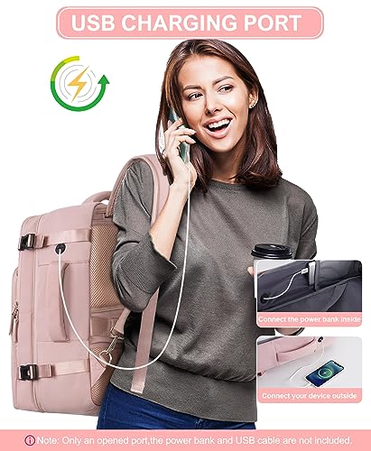 Beraliy Women's Travel Backpack - Pink