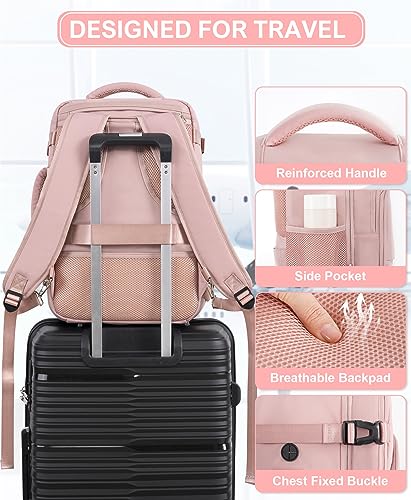 Beraliy Women's Travel Backpack - Pink