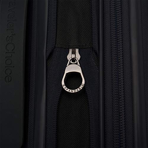 Pagosa Indestructible Hardshell Expandable Spinner Luggage - Black