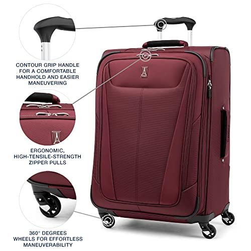 Travelpro 25-Inch Burgundy Spinner Suitcase