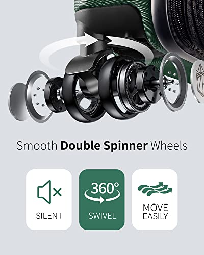 Zitahli Expandable Hardside Suitcase, 24in (Dark Green)