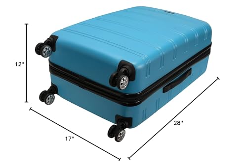 Rockland Spinner Luggage, Turquoise/Aqua, Large 28-Inch
