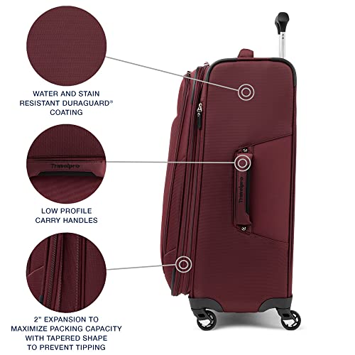 Travelpro 25-Inch Burgundy Spinner Suitcase
