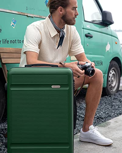 Zitahli Expandable Hardside Suitcase, 24in (Dark Green)